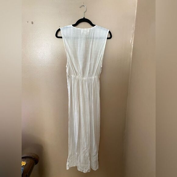 LSPACE Down The Line Cover Up in Cream sheer knot front beach swimwear Revolve - Picture 5 of 14